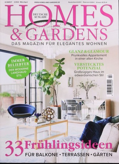 HOMES + GARDENS Cover