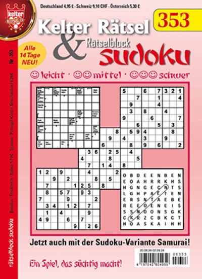 Kelter Rätsel & Rätselblock Sudoku Cover